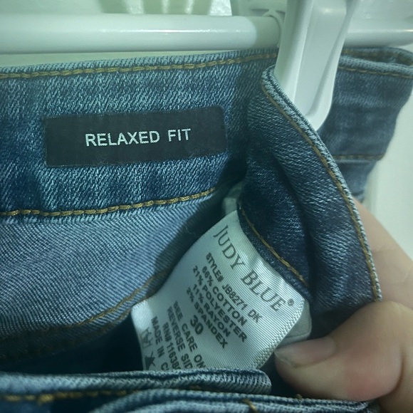 Judy Blue Jeans Womens 30 Relaxed Fit Blue Mid Rise Distressed Stretch - Picture 4 of 4